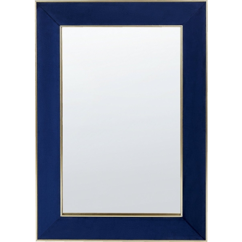 Beliani - LAUTREC - Wandspiegel - Blauw - Fluweel
