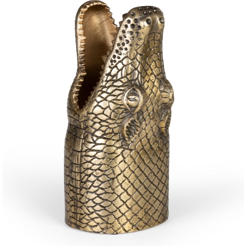 Bold Monkey See You Later Alligator vaas - Goud