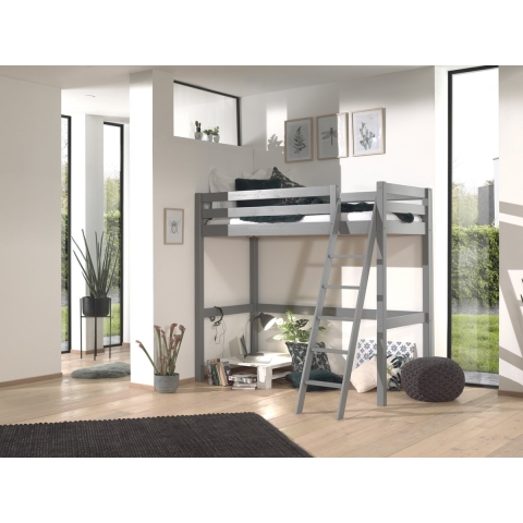 LUCEVI - Pino Hoogslaper 90x200 cm - Grijs