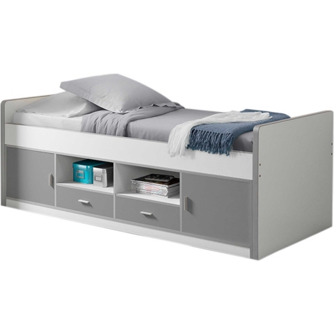 Vipack Bonny Kajuitbed 90 x 200 Wit | Grijs