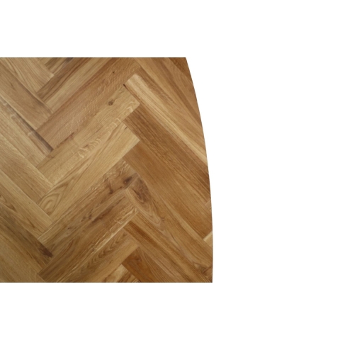 HSM - HSM Collection-Ovaal Tafelblad Fishbone-200x100x4-Naturel-Eiken