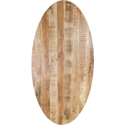 HSM - HSM Collection-Ovaal Tafelblad-200x100x4-Naturel-Mango