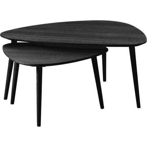 Nordic Home Heidi organische salontafels - set van 2 - zwart
