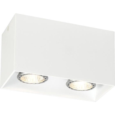 QAZQA Design opbouwspot wit 2-lichts GU10 50mm - Qubo