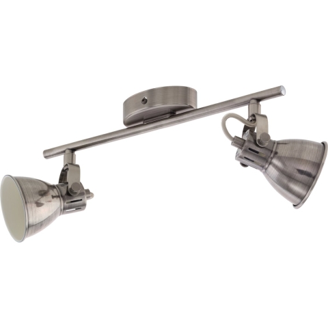 EGLO Seras Spot - GU10 - 2 lichts - 37 cm - Grijs|Crème