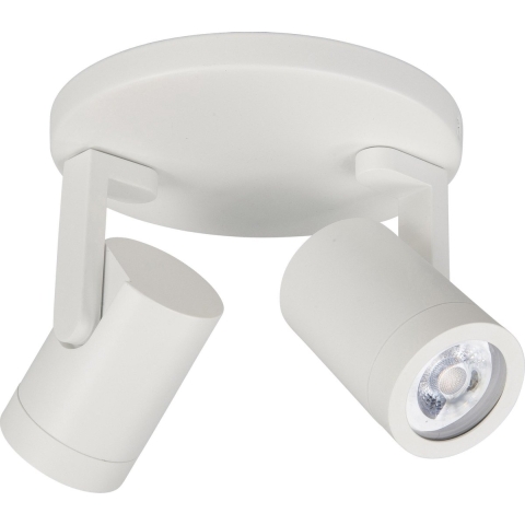 Highlight - Halo - Opbouwspot 2 lichts rond wit kantelbaar