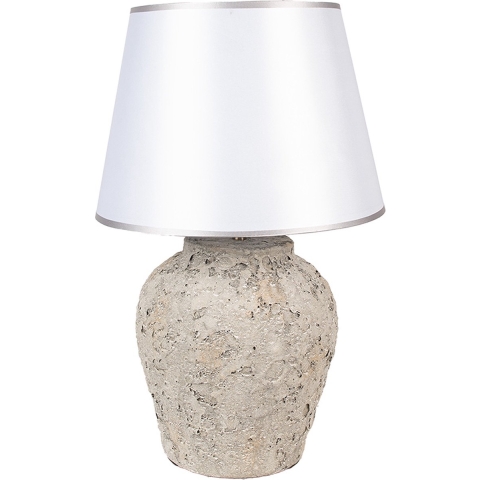 Clayre & Eef Tafellamp Ø 35x59 cm Grijs Terracotta Bureaulamp
