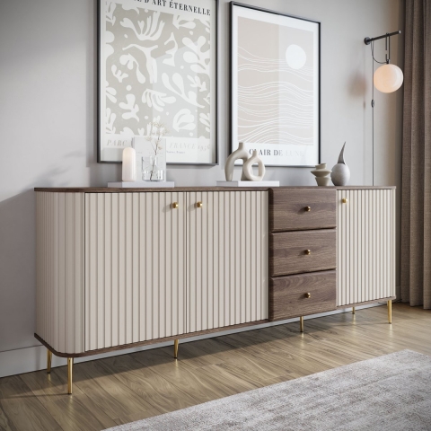 Meubella Dressoir Concorde - Beige - 200 cm