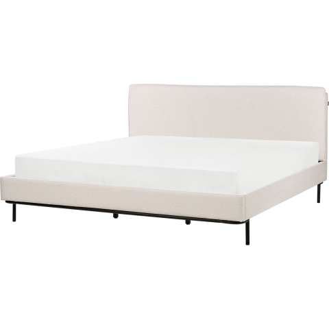 Beliani - CORIO - Tweepersoonsbed - Crème - 180 x 200 cm - Polyester