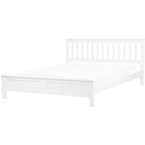 Beliani - MAYENNE - Tweepersoonsbed - Wit - 180 x 200 cm - Dennenhout