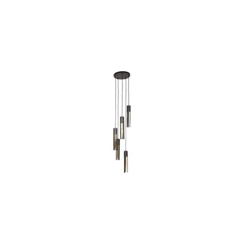 Giga Meubel - Hanglamp Zwart Metaal - 5-Lichts - 30x30x180cm
