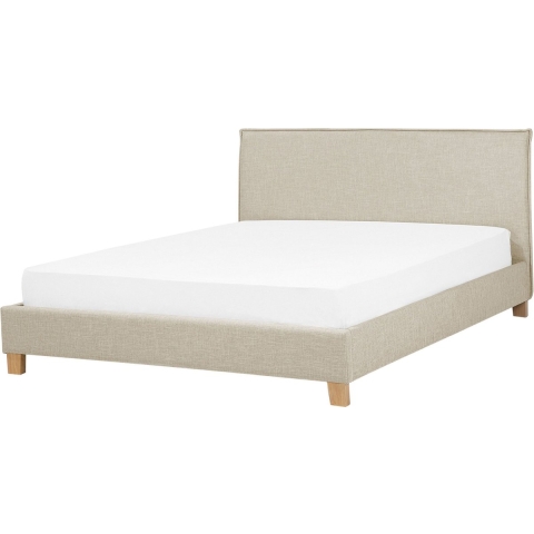 Beliani - SENNEZ - Tweepersoonsbed - Beige - 140 x 200 cm - Polyester