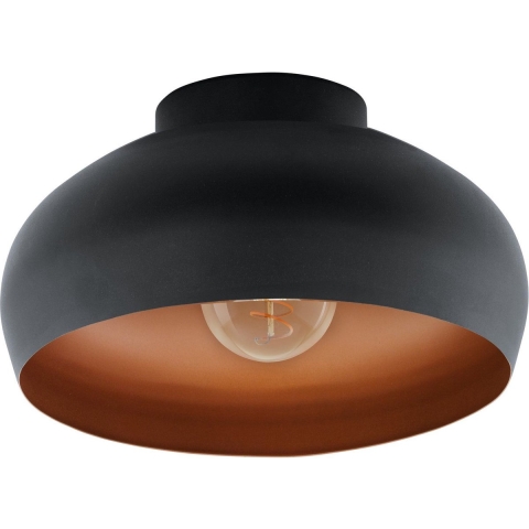 EGLO Mogano Mini Plafondlamp - E27 - Ø28 cm - Zwart|Koper