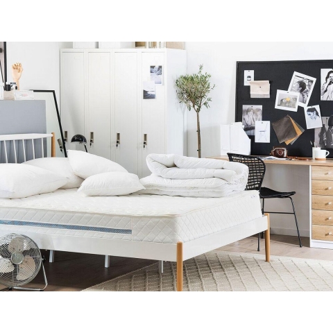 Beliani - GLORY - Matras - Wit - 180 x 200 cm - Polyester