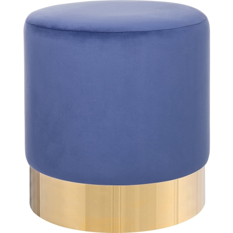 Beliani - SOPHIA - Poef - Blauw - 39 cm - Fluweel