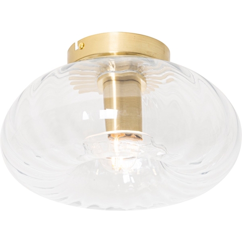 QAZQA Art Deco plafondlamp goud met glas - Ayesha