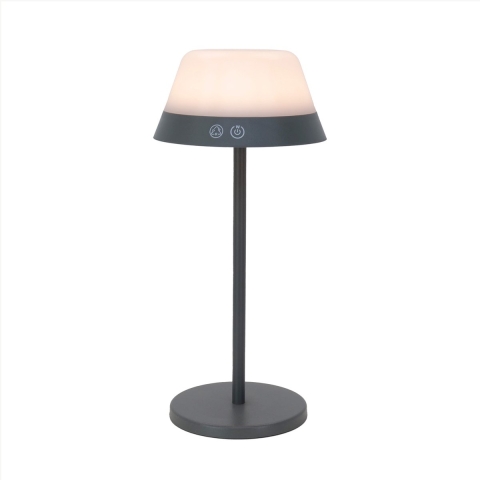 EGLO Meggiano Tafellamp - Draadloos - 32 cm - Grijs|Wit