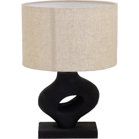 Giga Meubel - Tafellamp Zwart 40cm - Incl. Kap - Mangohout - Savio