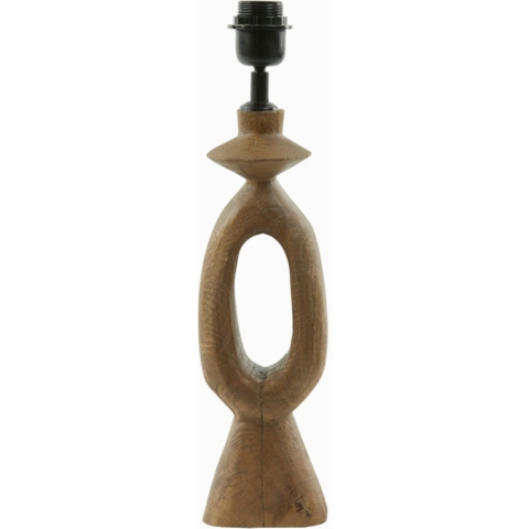 Light&living Lampvoet 11x9x35 cm DJANGO hout mat donker bruin