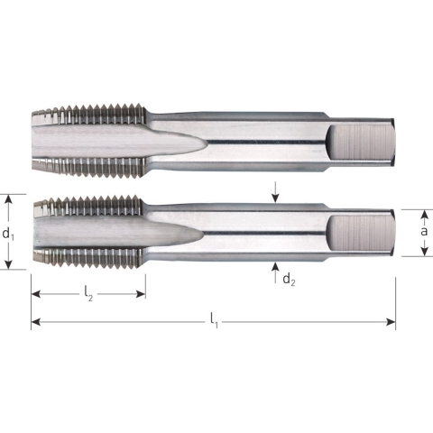 Rotec HSS Handtappenset 1/16 x 27 NPT (2) - 3140010