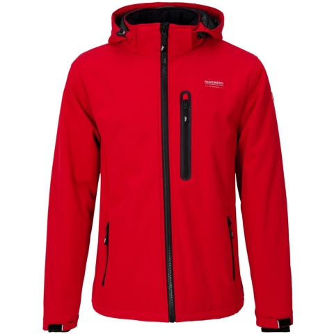 Nordberg Laser gevoerde softshell ski jas heren rood, L