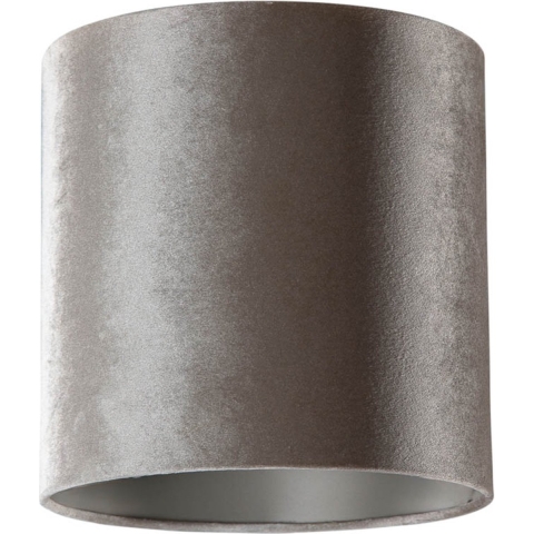 QAZQA Velours lampenkap taupe rond 35|35|20