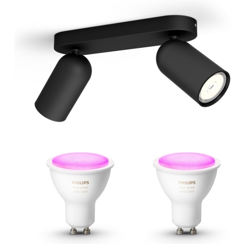 Philips Pongee Opbouwspot - White & Color Ambiance GU10