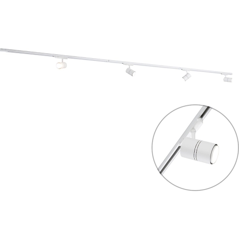 QAZQA Modern 3-fase railsysteem met 4 spots wit - 3-Phase Ruler
