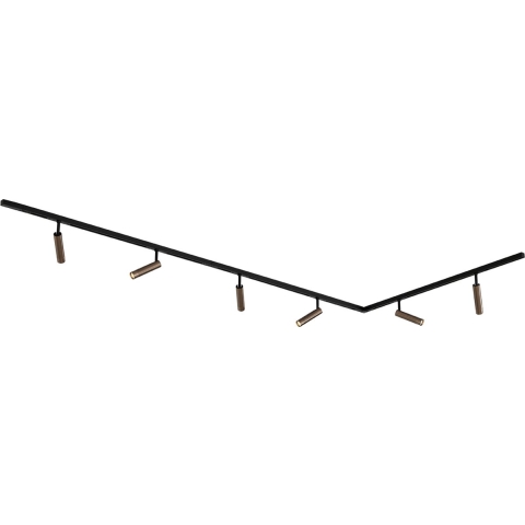 QAZQA Modern railsysteem met 6 spots donker brons 1-fase - Slimline