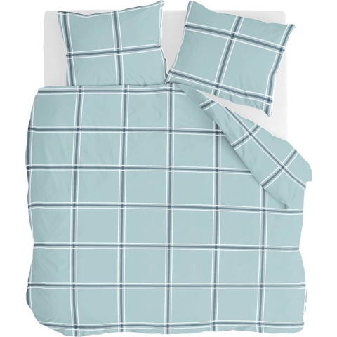 Walra - Dekbedovertrek Soft Squares - 200x220 - Blauw
