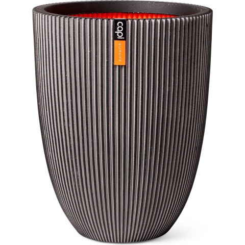 Capi Bloempot Groove elegant 46x58 cm antracietkleurig