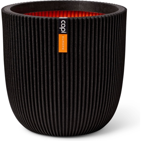 Capi Plantenbak Groove 35x34 cm zwart
