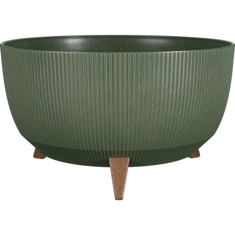 Mica Decorations Doppio Schaal op Poten - H22 x Ø47 cm - Groen