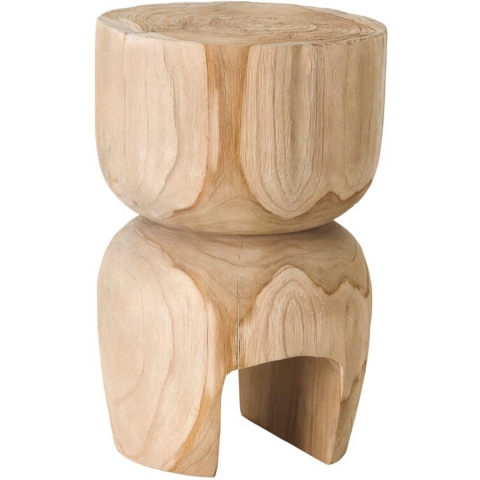MUST Living Side table Amber Natural,45xØ30 cm, natural recycled te...