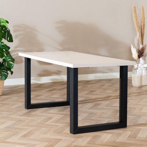 Bronx71 Eettafel Alec melamine beige 160 x 80 cm