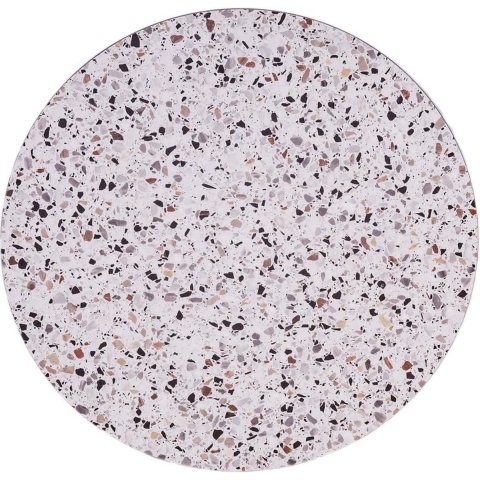 MaximaVida rond tafelblad Lucca 58 cm - HPL terrazzo look