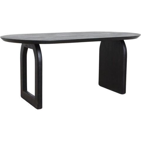 Raw Materials Bullnose eettafel mix onderstel zwart 180 cm