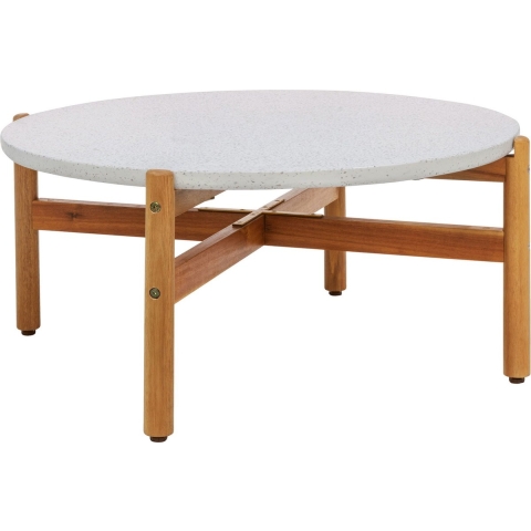 House Nordic Terracina Ronde Salontafel Acacia|Terrazo