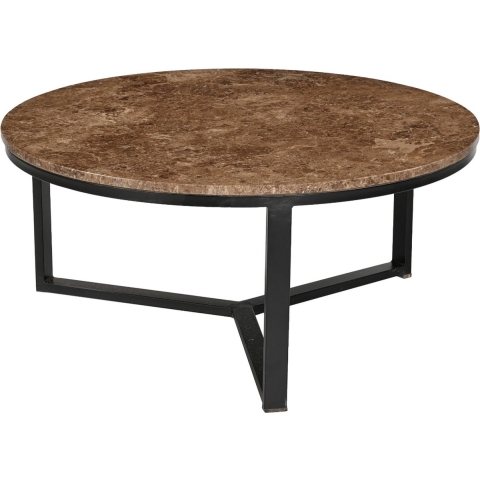 Livingfurn - Salontafel Senna Emperador 80cm - Marmer