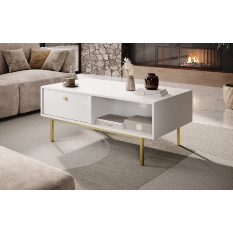 Meubella Salontafel Frazer - Wit - 110 cm