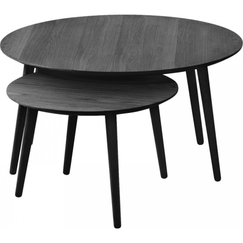 Nordic Home Heidi ronde salontafels - set van 2 - zwart