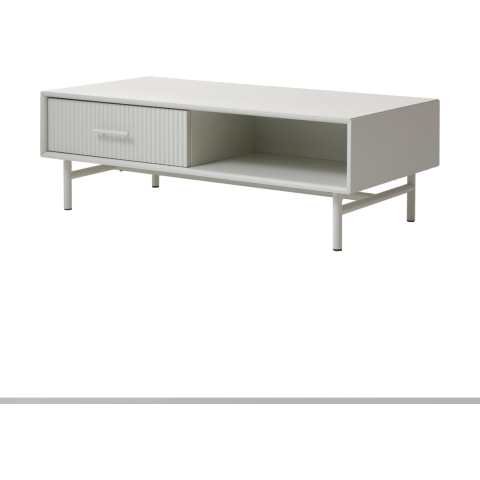Olivine Arlo Houten Salontafel met Lade en Opbergruimte - Grijs |