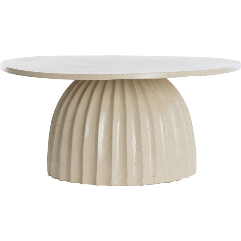Light&living Bijzettafel Ø70x33,5 cm VEGLIA mat zand+licht brn gesp...