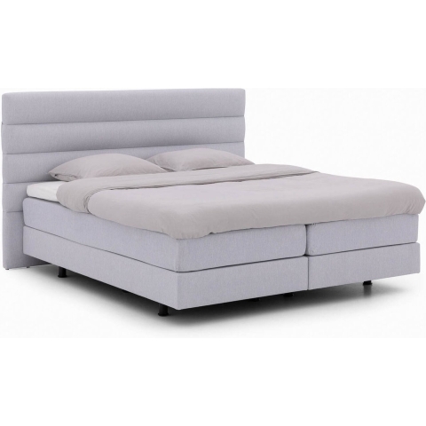 Goossens Boxspring Quatro inclusief topper - grijs - 180 x 200 cm