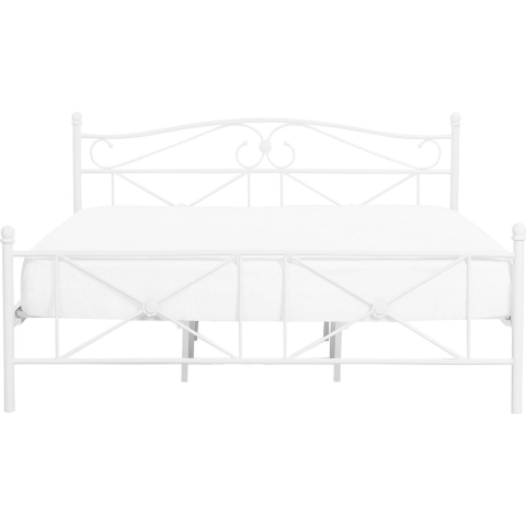 Beliani - RODEZ - Tweepersoonsbed - Wit - 140 x 200 cm - Metaal