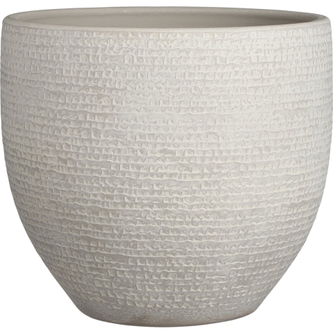 Mica Decorations Bloempot - grijs - terracotta - 29 x 26 cm