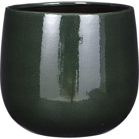 Mica Decorations Plantenpot - keramiek - groen glans - D29|H25 cm