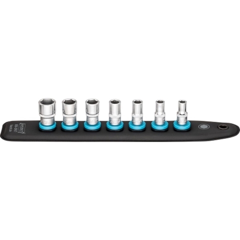 HAZET SmartRail met 7 steekplaatsen 850-SR/7 · 1/4 inch (6,3 mm) vierkant hol · Buiten-zeskant-tractieprofiel · 7-delig · 5,5 · 6 · 7 · 8 · 10 · 11 ·