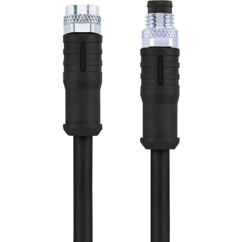 Escha 8046258 Sensor/actuator connector, geassembleerd M8 Aantal polen: 4 Stekker, recht, Bus, recht 2.00 m 1 stuk(s)
