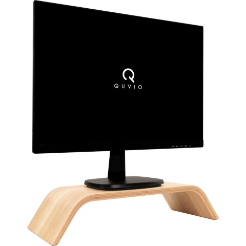 QUVIO Computer monitor standaard hout - licht bruin